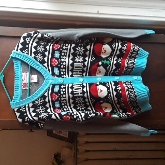 merry christmas Sweaters - Merry Christmas size L oversized grandpa ugly sweater w/fake buttons
